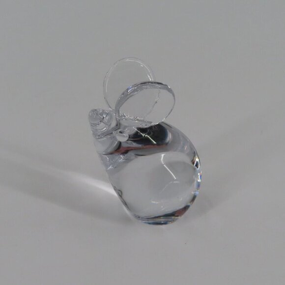 Maleras Clear Crystal Glass Mouse Figurine Statue 2.5in Signed Base Freestanding - Picture 11 of 12